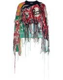 cropped fringed jumper