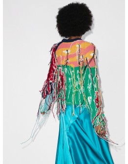 cropped fringed jumper