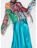 cropped fringed jumper