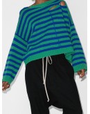 asymmetric striped jumper