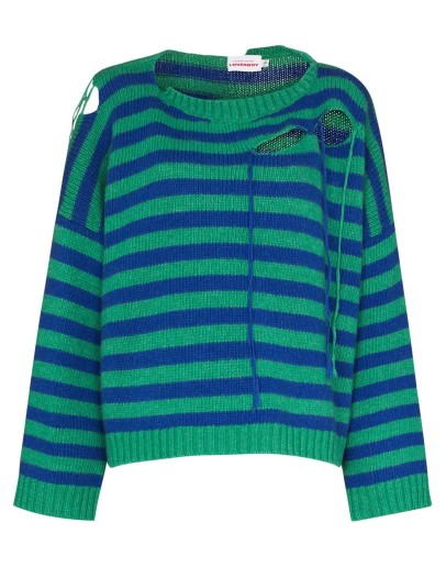 asymmetric striped jumper