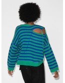 asymmetric striped jumper