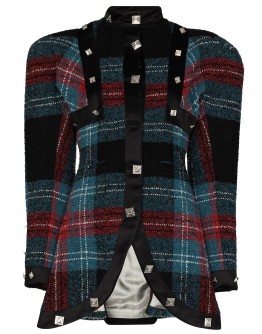 tartan check pattern jacket