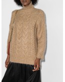 roll-neck cable-knit jumper