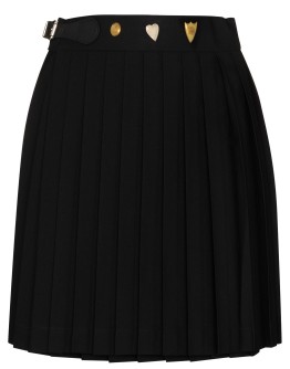 pleated wool skirt