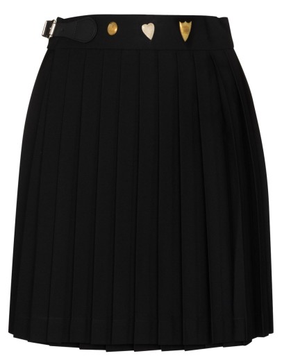 pleated wool skirt