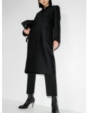 double-breasted long-line coat
