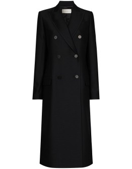 double-breasted long-line coat