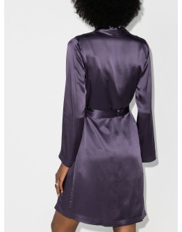 wraparound thigh-length robe