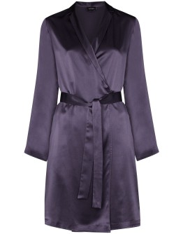 wraparound thigh-length robe
