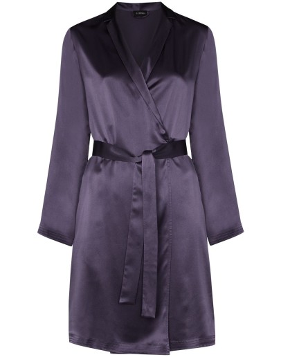 wraparound thigh-length robe