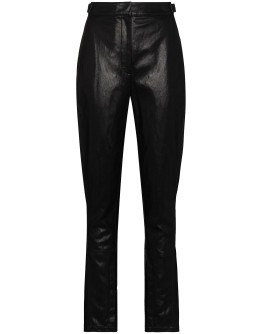 faux leather trousers