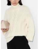 Twist cable-knit jumper