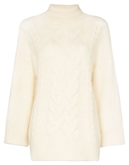 Twist cable-knit jumper