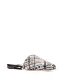 flat rhinestone mules
