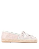 crystal-embellished flat espadrilles