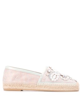 crystal-embellished flat espadrilles