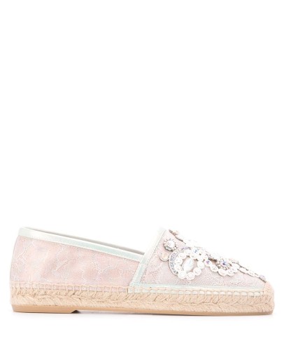 crystal-embellished flat espadrilles