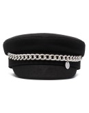 chain-detail baker boy hat
