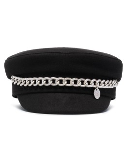 chain-detail baker boy hat