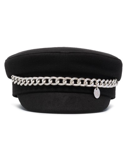 chain-detail baker boy hat