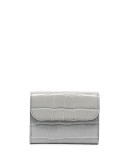 C croc-effect leather wallet