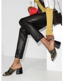 65mm buckled logo-print mules
