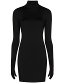Gloved fitted mini dress