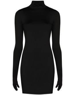 Gloved fitted mini dress