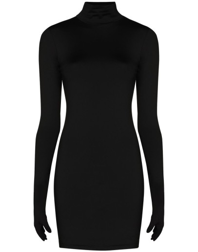 Gloved fitted mini dress