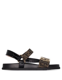 Trek logo-strap sandals