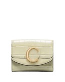 C croc-effect wallet