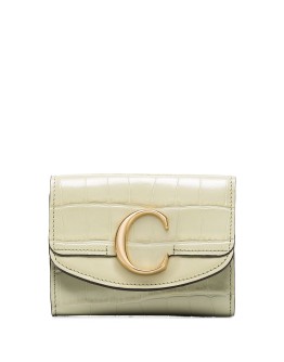 C croc-effect wallet