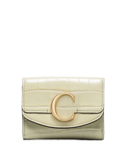 C croc-effect wallet