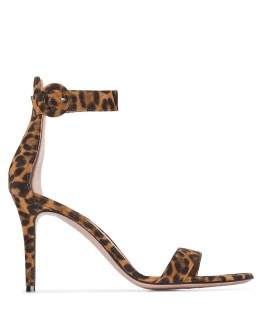 Portofino 105mm leopard-print suede sandals