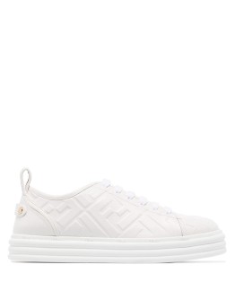 logo embossed sneakers
