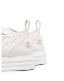 logo embossed sneakers