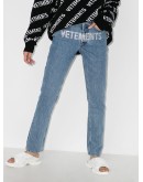 logo-embellished straight-leg jeans