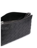 intrecciato woven messenger bag
