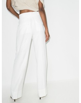 high waist wide leg trousers