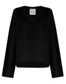 tie-front long-sleeve cardigan
