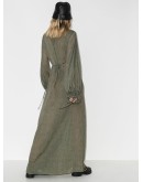 smocked maxi dress