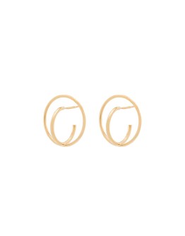 Saturn interlocking-hoop earrings