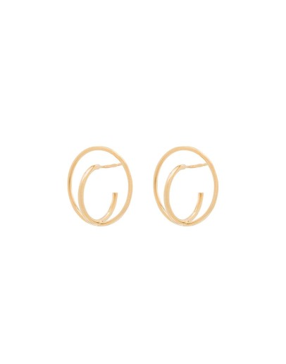 Saturn interlocking-hoop earrings
