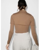 panelled cutout knitted top