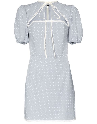 cutout polka-dot mini dress