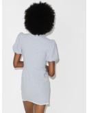 cutout polka-dot mini dress