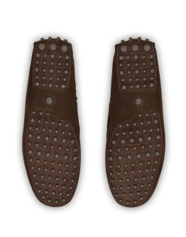 lace-up suede loafers
