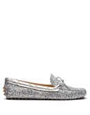 metallic driving loafers
