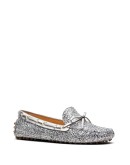 metallic driving loafers